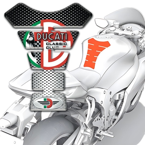 Ducati Tank Protector Silver Black Version 