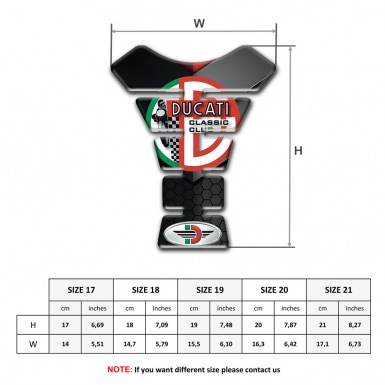 Ducati Tank Pad Protector High End Classic Club Style 