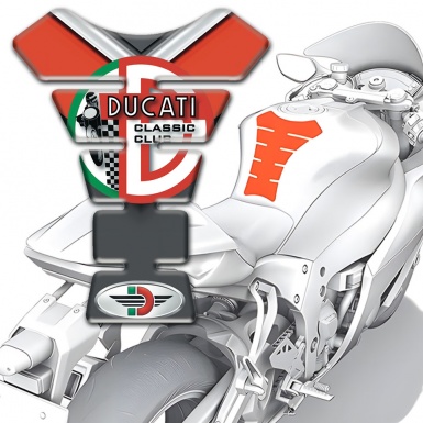 Ducati Tank Fuse Black Orange Style Classic Club Logo 