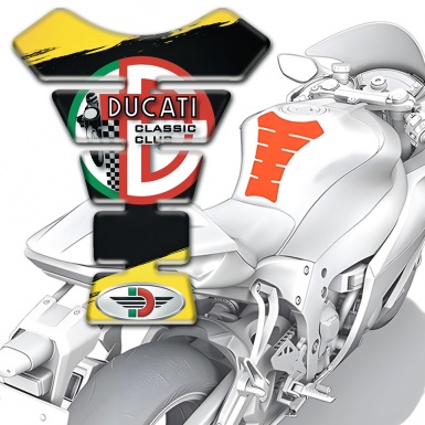 Ducati Tank Protector Yellow Black Painting Version 