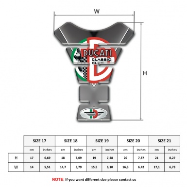 Ducati  Tank Protector Gray Base with White Stripe Design 