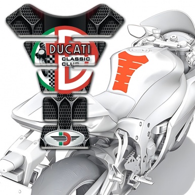 Ducati Tank Fuse 3D Design with Classic Club Logo Style 