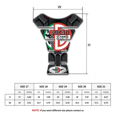 Ducati Tank Fuse 3D Design with Classic Club Logo Style 