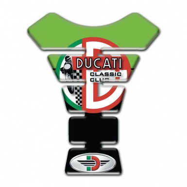 Ducati Tank Protector Classic Club Style Green Black base 