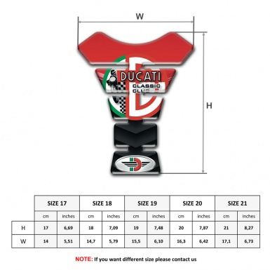 Ducati Tank Fuse Classic Club Logo Version 