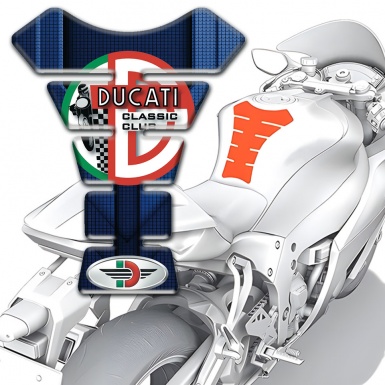 Ducati Tank Protector Blue Details Design 