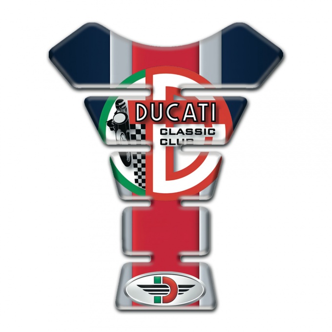 Ducati Tank Fuse Classic Club Logo Style Motorcycle Version 