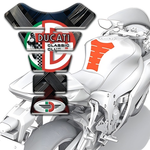 Ducati Tank Pad Protector Crossed Belts Design 