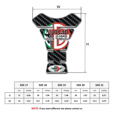 Ducati Tank Guard Pads Classic Club Logo Dark Carbon Version 