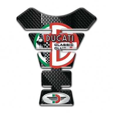 Ducati Tank Fuse Classic Club logo Grey Black Decoration Base 