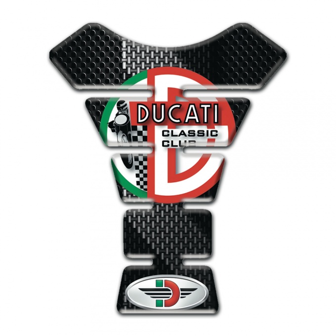 Ducati Tank Fuse Classic Club logo Grey Black Decoration Base 