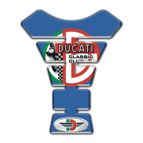 Ducati Tank Pad Protector Blue Base Print 