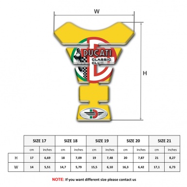 Ducati  Tank Pad Motorbike Yellow Base Print 
