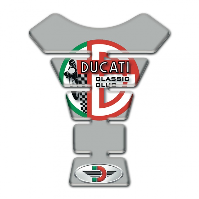 Ducati Tank Guard Pads Gray Base Print 