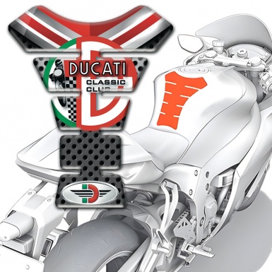 Ducati Tank Pad Motorbike Classic Club Logo Premium Quality Version 