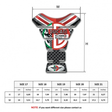 Ducati Tank Pad Motorbike Classic Club Logo Premium Quality Version 