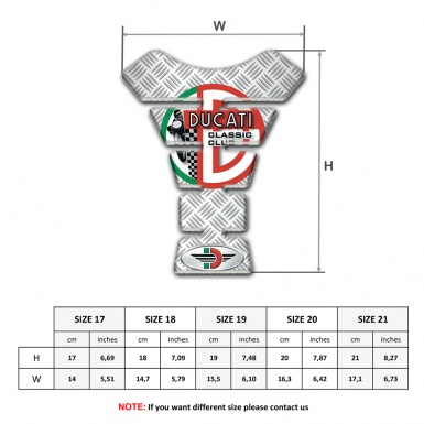 Ducati Tank Pad Protector Crossed Patterns Base Print 