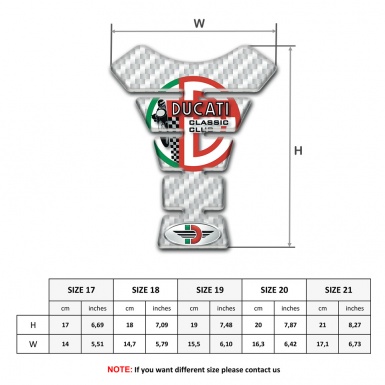 Ducati Tank Fuse White Carbon Base Print 