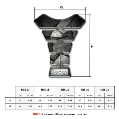 Ducati Tank Pad Protector Mixed Gray Black Edition 