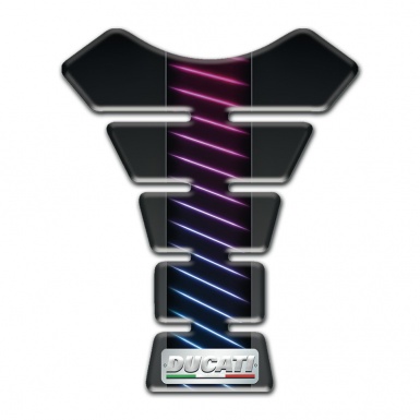 Ducati Tank Guard Pads Neon Lines in Center Style 