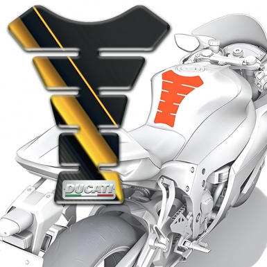 Ducati Tank Pad Protector Diagonal Yellow Tape Edition 