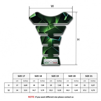 Ducati Tank Guard Pads Green Diamond Edition 