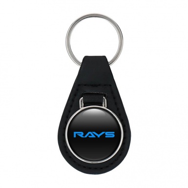 Rays Keyring Holder Leather Black Blue Clean Edition