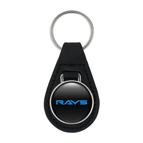 Rays Keyring Holder Leather Black Blue Clean Edition