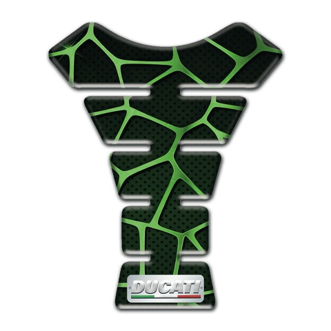 Ducati Tank Pad Motorbike Black Base with Green Lines edition 