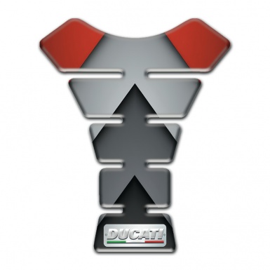 Ducati Tank Guard Pads Variant with Gray Red Design 