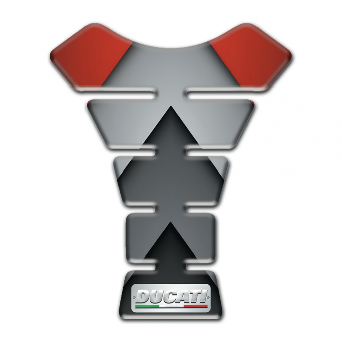 Ducati Tank Guard Pads Variant with Gray Red Design 