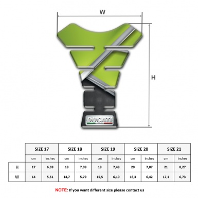 Ducati Tank Pad Protector Version with Green Black Design 