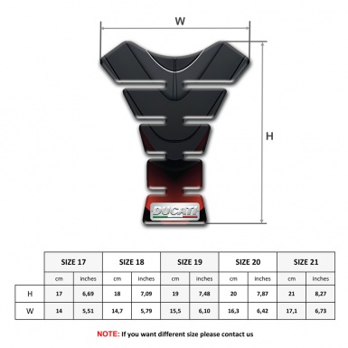 Ducati  Tank Pad Protector Model with Dark Design 