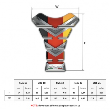 Ducati Tank Protector Motorcycle Multicolored Variant