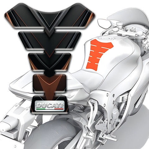 Ducati Tank Protector Black Brown Decoration Edition 