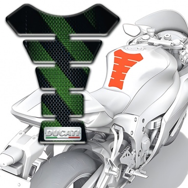 Ducati  Tank Protector Black Green Pattern Variant 