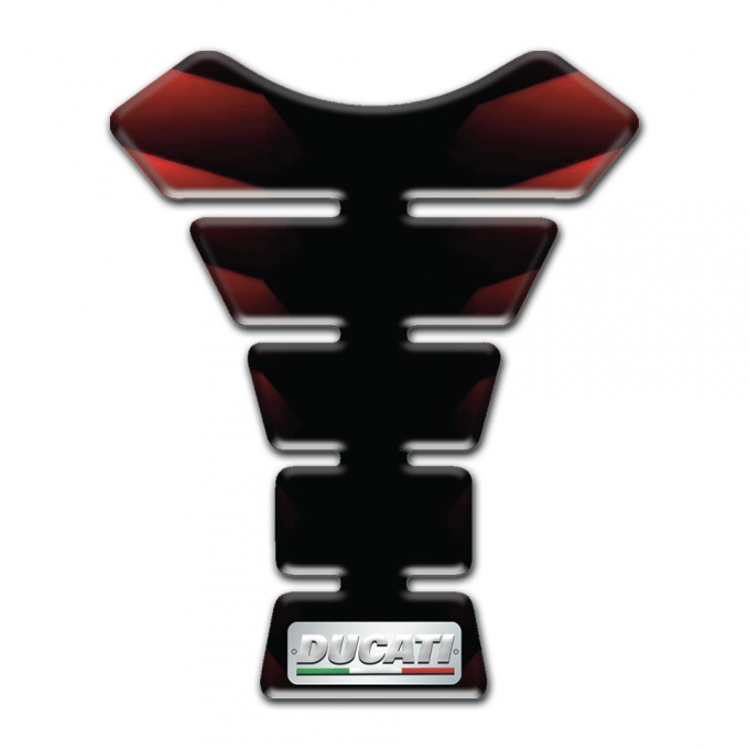 Ducati Tank Guard Pads Black red Merging Print 