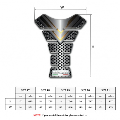 Ducati Tank Pad Motorbike Small plate Logo design 