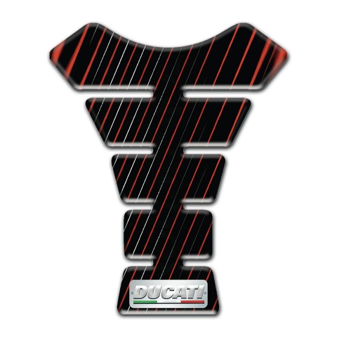 Ducati Tank Fuse Black with red Blue Thin Stripes Type 