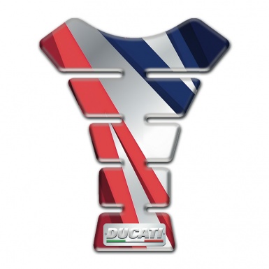 Ducati Tank Pad Protector Silver Base with Colorful Patterns Design 