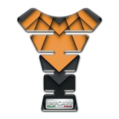 Ducati Tank Protector Decoration with Orange Motive 