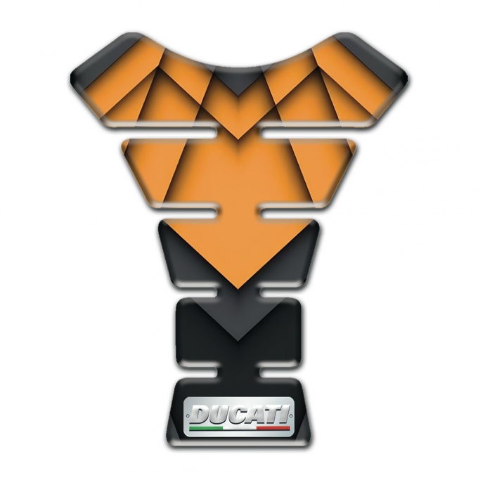 Ducati Tank Protector Decoration with Orange Motive 