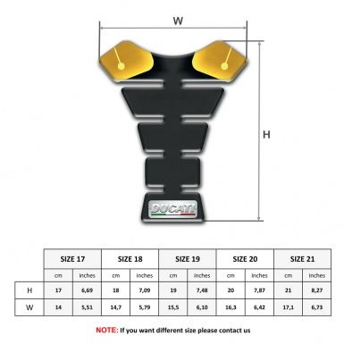 Ducati Tank Guard Pads Design with Black yellow Colors 