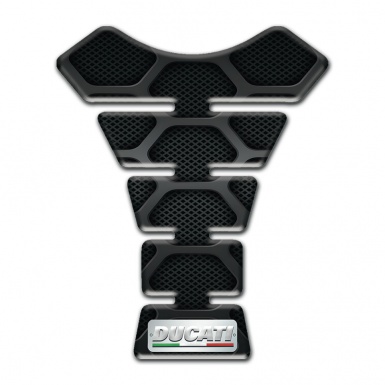 Ducati Tank Protector Gray Hexagonal Outline Design 