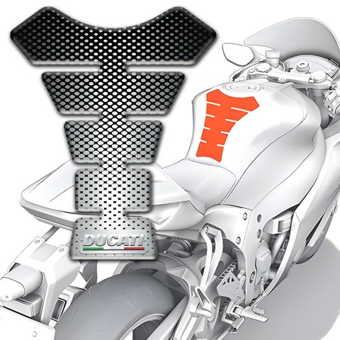 Ducati Tank Pad Protector Silver Black Decoration Type 