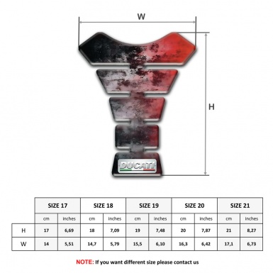 Ducati Tank Pad Motorbike Mixed Colors Type 