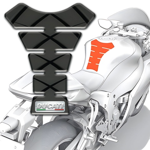 Ducati Tank Protector Dark Gray Base with Black Lines Variant 