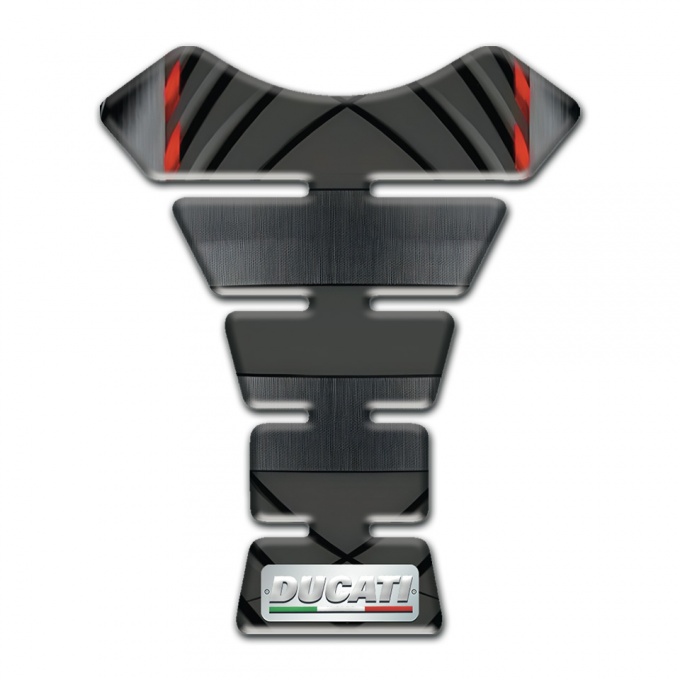 Ducati Tank Guard Pads Silicone Sticker with Small Plate Logo Style 