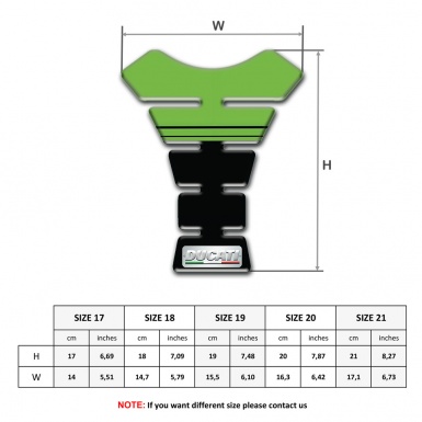 Ducati Tank Guard Pads Green Black Horizontal Halves Design 
