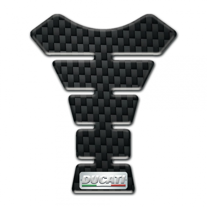 Ducati Tank Guard Pads Model with Black Fibres Design 